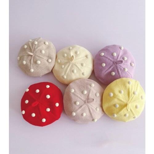 2021 Fashion New Princess Kids Girls Caps Berets Lovely Beanies Hats Spring Autumn Winter Toddler Girls Hats Casqute