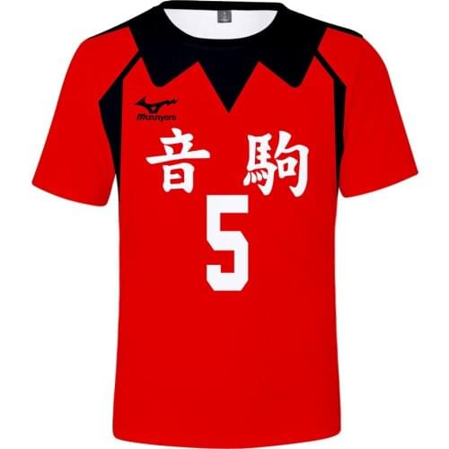 Anime Haikyuu 3D T Shirt Men/Women Nekoma High School Kozume Kenma Kuroo Tetsurou Short Sleeve Funny T Shirt Cosplay Costume
