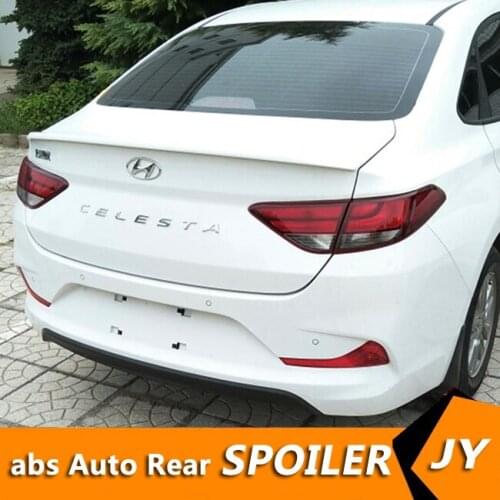 For HYUNDAI Celesta Spoiler 2017-2018 Celesta spoiler High Quality ABS Material Car Rear Wing Primer Color Rear Spoiler