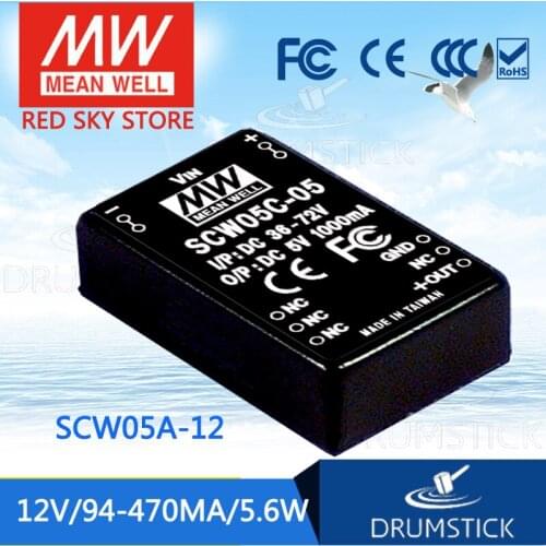 Prosperity MEAN WELL SCW05A-12 12V 470mA meanwell SCW05 12V 5W DC-DC Regulated Single Output Converter