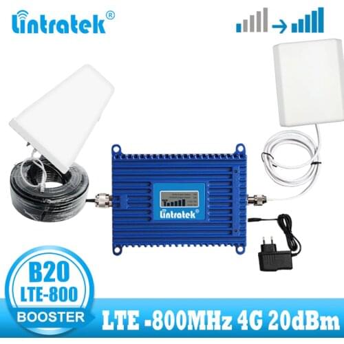 Lintratek LTE 4G Signal Booster mobile cell phone 4g 800mhz signal repeater band 20 LTE 800 Internet network