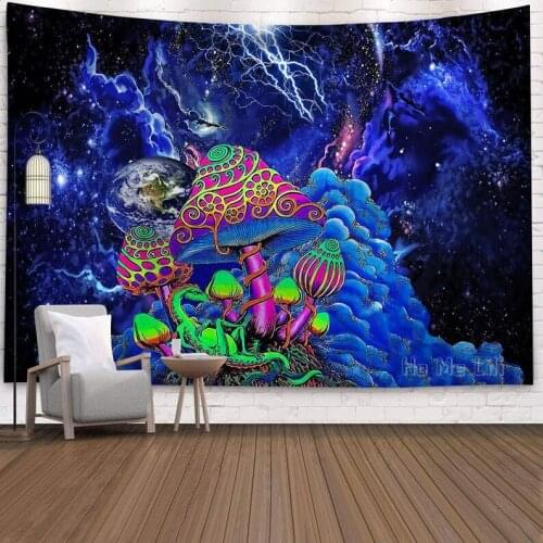 Magic Mushroom Bohemian Psychedelic Tapestry Upscale Living Room Bedroom Decoration
