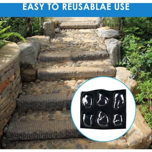 1pc Pebble Concrete Mould Paving Mold Diy Reusable Stepping Garden Floor Stone Molds Brick Pave Pebble Cement Decoration