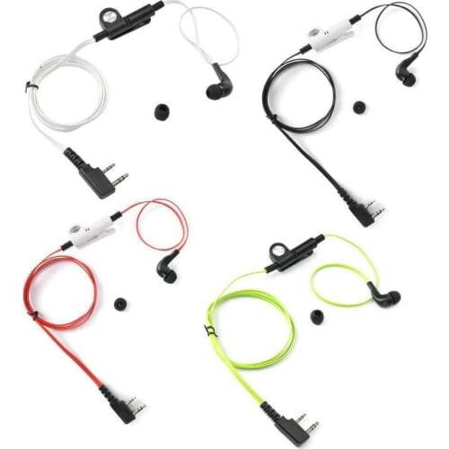 10x Earphone Earpiece Headset For 2 Pin QUANSHENG PUXING WOUXUN HYT BAOFENG UV-5R GT-3 Kenwood TK-240 TK-248 TK-249 TK-250 Radio