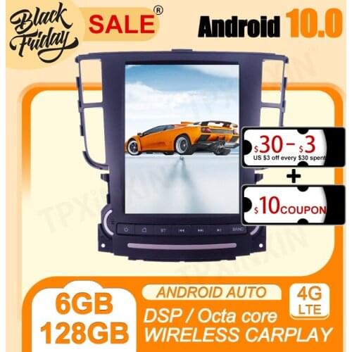 128GB Android 10 Tesla Style for ACURA TL 2005 2006 2007 2008 Carplay GPS Car Navigation Multimedia Video Player Stereo Radio