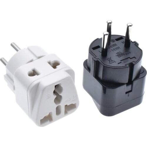 2-In-1 Israel Israeli Plug Conveter Travel Adapter Universal Outlet AC100~250V 10A