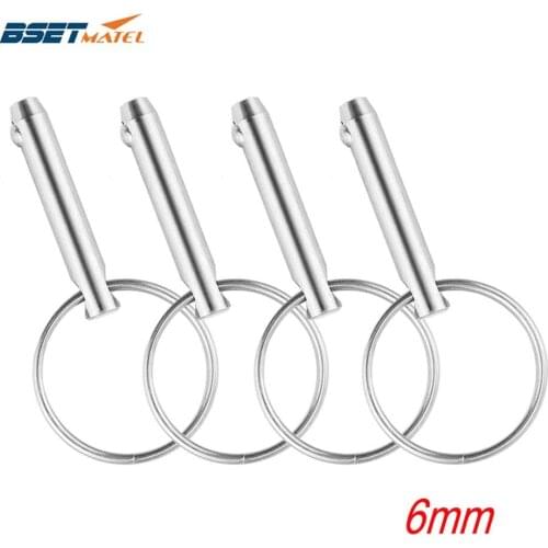 4PCS 6mm BSET MATEL Marine Grade 316 Stainless Steel Quick Release Ball Pin for Boat Bimini Top Deck Hinge Marine hardware