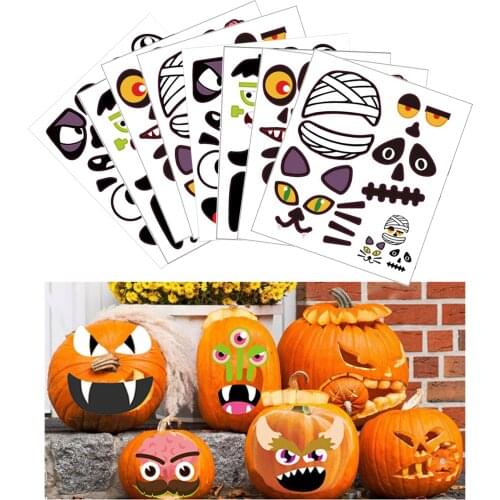 8 Packs Funny Interesting Halloween Stickers for Party Supplies Decorations Scrapbook Water Bottles Kids Adults Teens Gift