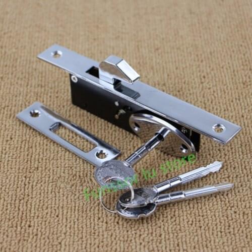 Aluminum alloy sliding door Hook lock, Stealth lock For Wooden door Cross key strong durable