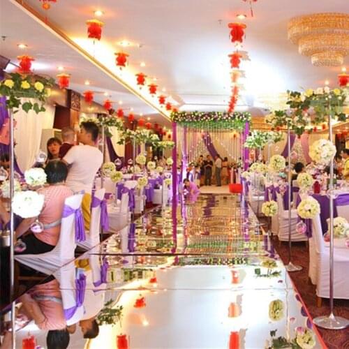 Free Shipping 39 Inch Wide X 30m/lot Shine Silver Mirror Carpet Wedding Decoration Aisle Runner Shooting Props