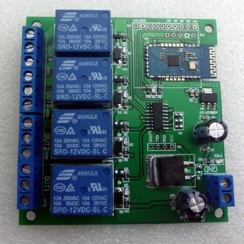 CE028 12V 4 Channel Bluetooth Relay Android Mobile Remote control Switch for Motor LED Light Lock NET