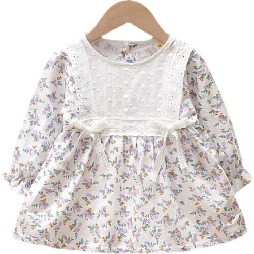 Long Sleeve Baby Dress for Girls Autumn Princess Patchwork Dresses Kids Girl Clothes Birthday Party Wear Girls Autumn Clothes