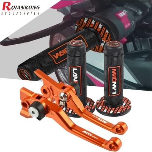 For 125EXC 125SX 125XCW 125 EXC SX XCW 2004 2005 2006 2007-2019 Motorcycle Aluminum Folding Clutch Brake Lever Handlebar Grips