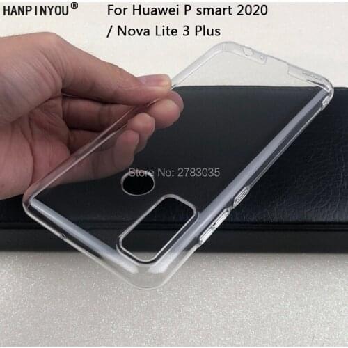 For Huawei P smart 2020 / Nova Lite 3 Plus Glossy Snap Case Crystal Hard PC Full Cover Clear Camera Protect Shell