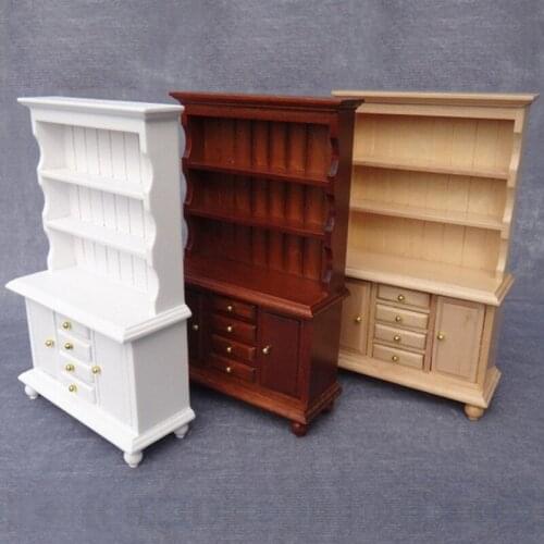 G07-X417 children gift Toy 1:12 Dollhouse mini Furniture Miniature rement Doll accessories DIY four-drawer display cabinets 1pcs