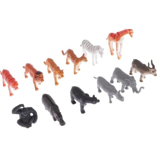 Montessori Wild Animal Match Toy - Miniature Figurines with 2 Part Matching Cards, Educational Toy for 2-5 Year Old Girls Boys