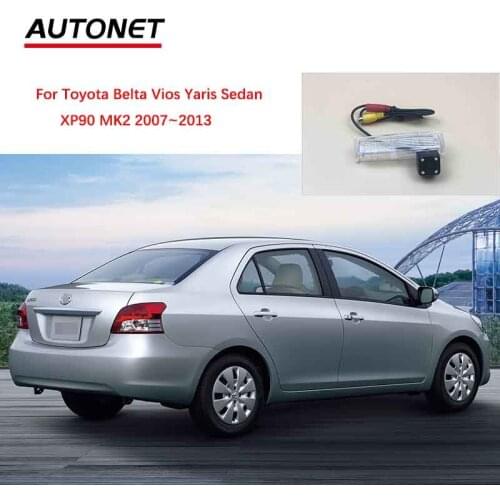 Autonet CVBS Rearview camera For Toyota Belta Vios Yaris Sedan XP90 MK2 2007~2013 AHD Night view rear/license plate camera
