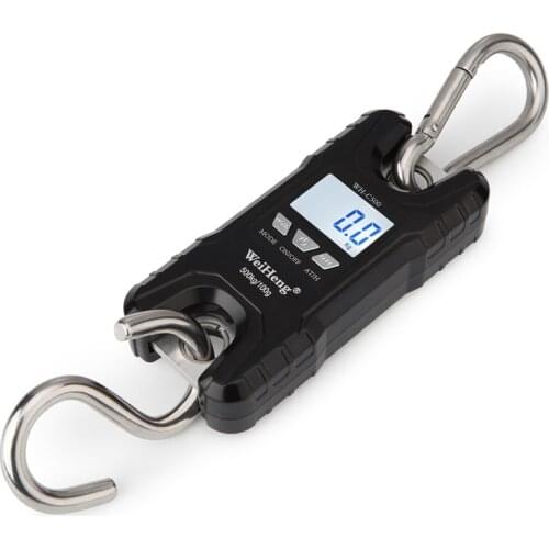 Mini Crane Scale 500kg/0.1kg Portable LCD Digital Electronic Scales Heavy Duty Hanging Weight Hook Scales Weighing Balance