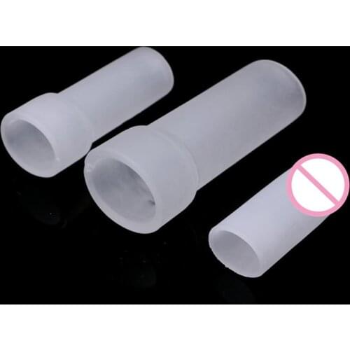 Chastity Cage Silicone Sleeve Penis Clamping Kit 3 Type For Penis Enlargement Stretcher Replacement For Men/Couple