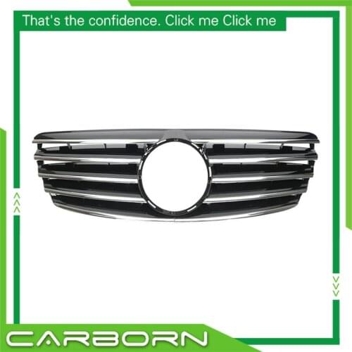 For Mercedes-Benz E-class W211 2002-2006 with Emblem CL Style Black/Silver/White/Chrome Front Racing Grille