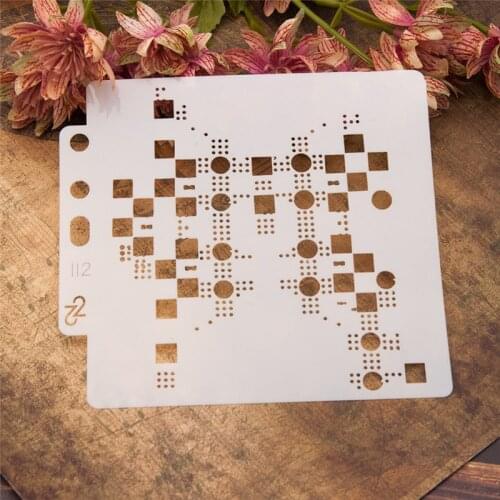 Pixel Geometry Layering Stencils Scrapbooking Album For DIY Painting Decorative Craft Embossing Template Drawing Hollow Template