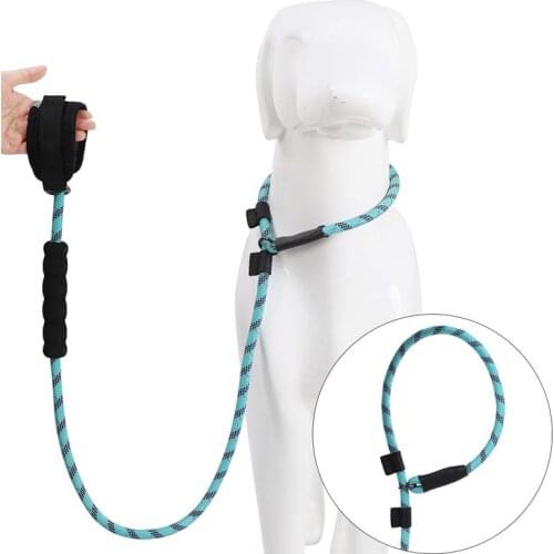 Hands Free Pet Dog Rope Adjustable P leash with Slip Collar Reflective Training Walking Dog Leash for Small Medium Animals