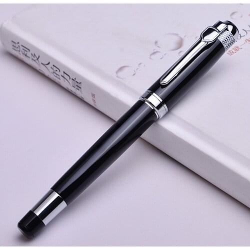 Pens for School Writing Silver Black Monte Roller Ball Pen with Refill Office Supplies Ballpoint High Quality Business Gift