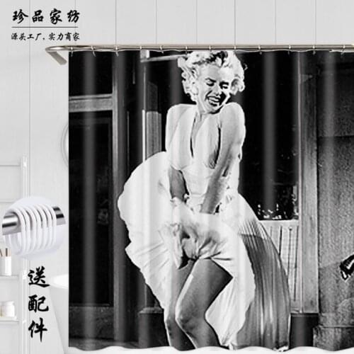 SDARISB Different Custom Waterproof Bathroom Shower Curtain Polyester Fabric Bathroom Curtain