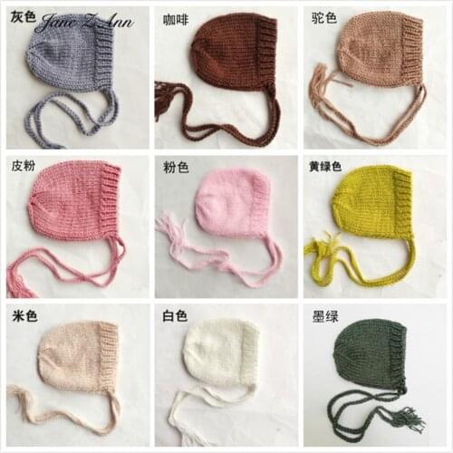 Jane Z Ann Twins Baby photo hat newborn handmade solid mutl-colors Christmas gift studio shooting accessories
