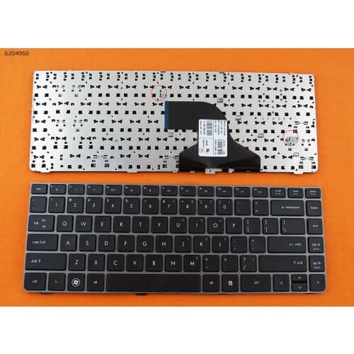 US New Replacement Keyboard for HP Probook 4330S 4331S 4430S 4431S 4435S 4436S Laptop Gray Frame Black Key