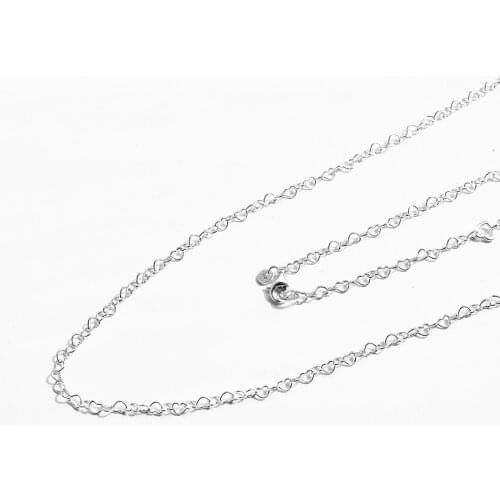 Joined Hearts Necklaces 100% 925 Sterling Silver Jewelry Free Shipping