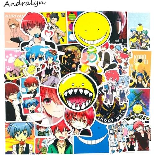 10/50Pcs Japan Anime Assassination Classroom Stickers For Skate Luggage Laptop Refrigerator Motorcycle For Children Stickers