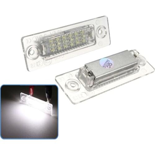 2pcs Car LED License Number Plate Lights Lamp For VW Transporter T5 Multivan Caravelle Eurovan Passat Caddy Touran Golf
