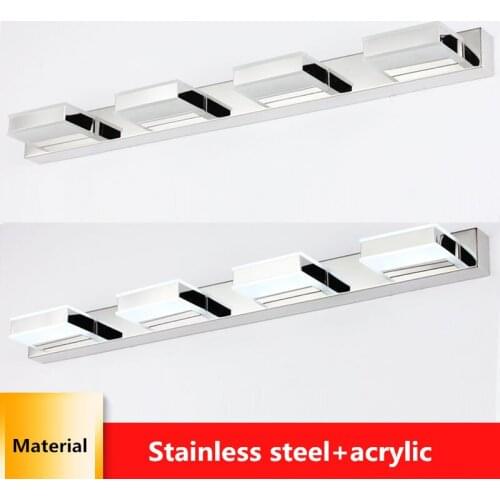 Bathroom Light LED Modern Minimalist Stainless Steel Mirror Lamp Bedroom Dressing Table Toilet Bathroom Wall Lamp AC110-240V