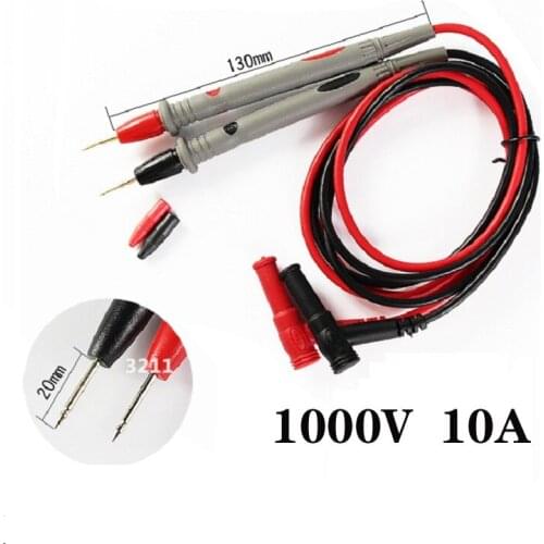Universal Probe Test Leads Pin for Digital Multimeter Needle Tip Meter Multi Meter Tester Lead Probe Wire Pen Cable 1000V 10A20A