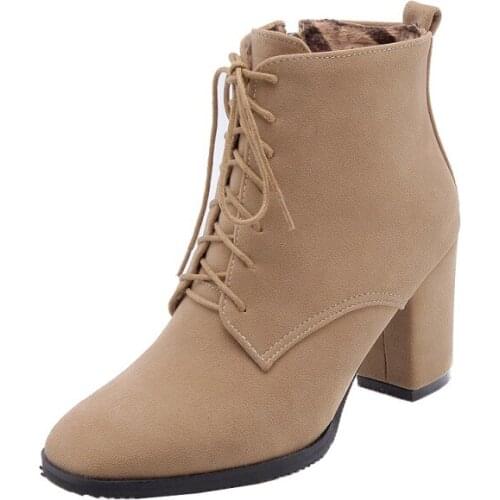 Big Size 9 10 11-17 boots women shoes ankle boots for women ladies boots shoes woman winter Side zipper with wedge fringe