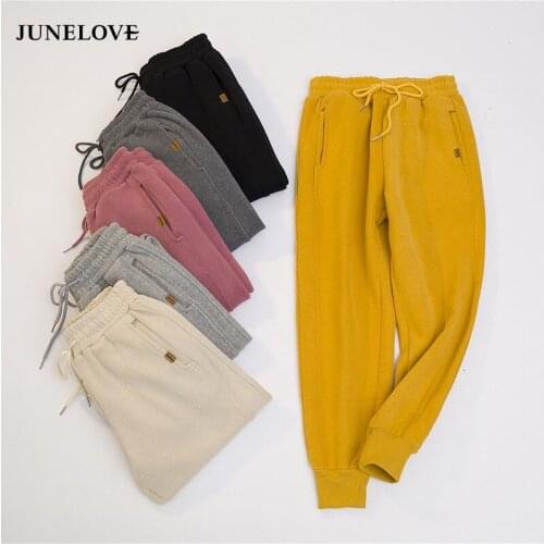 High Waist Sweatpants Women Cotton Joggers Female Streetwear Vintage Casual Long Trousers Korean Fashion Loose Pants