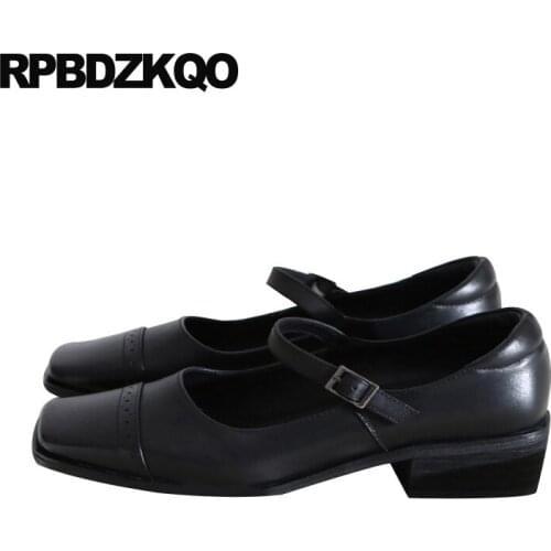 Ladies designer shoes women luxury 2019 mary jane genuine leather italian black shallow chinese china square toe high quality