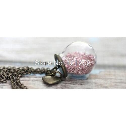 10PCS bronze tone German Glitter Christmas Bauble Heart