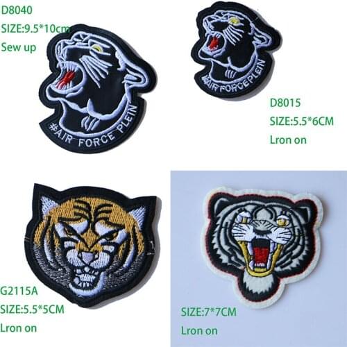 3D Powerful and Handsome Tiger Head Patch for Clothing Sticker for DIY Patches T-shirt Heat Transfer Badges on the Backpack