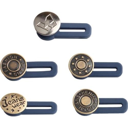 5pcs Free Sewing Buttons Adjustable and detachable stretch jeans buttons to expand waist buttons