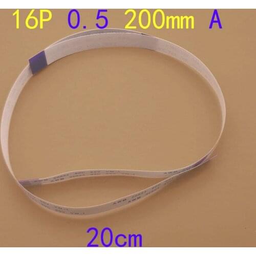 50pcs New FFC FPC flat flexible cable 0.5mm pitch 16 pin Forward Length 200mm Ribbon 16pin Flex Cable 20624 80c 60v vw-1