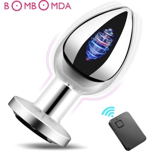 Metal Anal Plug Vibrators For Men Prostate Masturbators Massager Women Vagina Stimulator Dildos Remote Control Sex Toys For Men