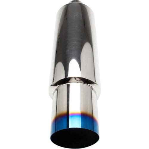 Car Exhaust Pipe Muffler Tail Pipe High Quality Universal Stainless Steel 304 Length 470mm Interface 61mm Outlet 98mm