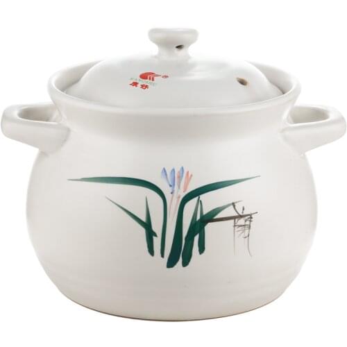 White Gas Chinese Pot Home Ceramic Hotpot Set With Lid Cute Cooking Pottery Clay Ollas De Cocina Hierro Fundido Cookware Eg50tg