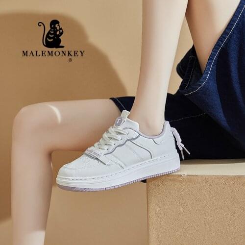 Brand Sneakers Casual Women Flat Platform Shoes 2021 Spring Summer Fashion Round toe Ladies Shoes Comfortable Non Slip White