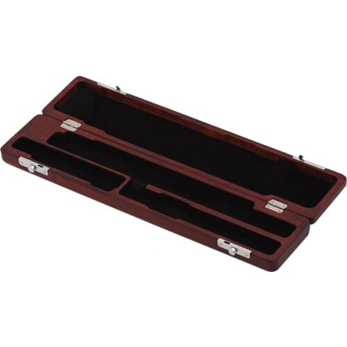 Wooden Flute Case Box Holder Maple Solid Wood for 17-Hole Flutes Wooden Woodwind Instrument Accessories