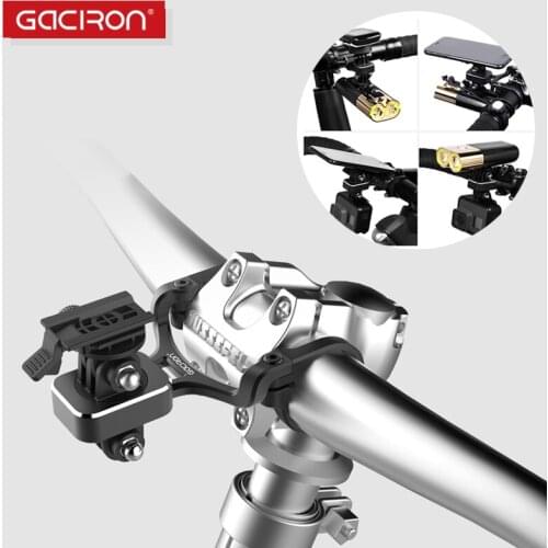 GACIRON Aluminum Bicycle Camera Computer Mobile Phone Holder Adjustable 31.8mm Handlebar Mount Rack Holder Cycling Accessories