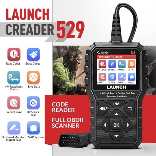 LAUNCH CR529 Creader 529 OBD2 Car Scanner Code Reader Car Diagnostic Tool to Turn Off Check Engine Light Pass Emission Test