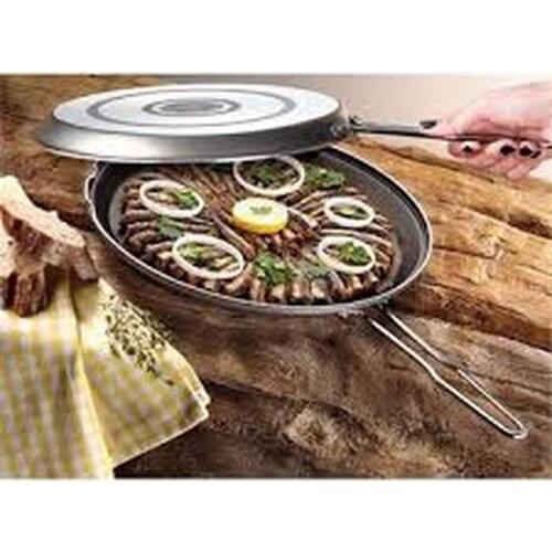 Twin Fish Pan Two Pans with Lids Easy Cooking